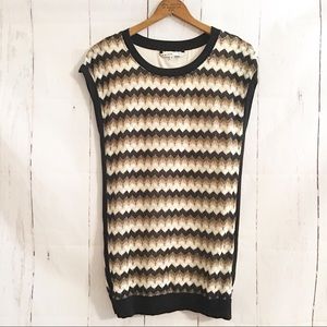Trina Turk Knit Dress S Neutrals Lined Tunic